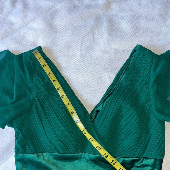 Ever PrettyLong Chiffon Empire Waist Bridesmaid Dress W/Short Flutter sleeve Sz6 - Picture 11 of 14